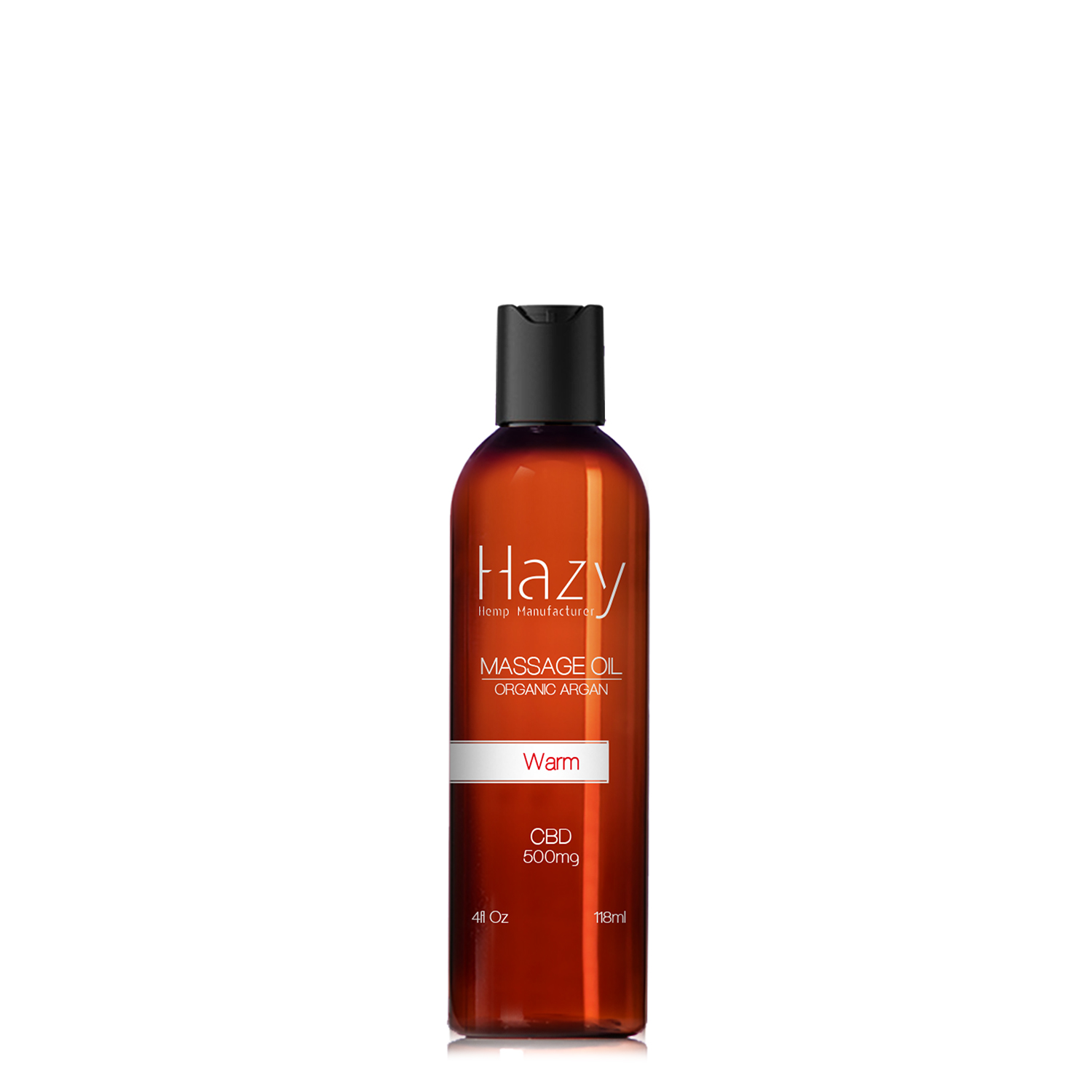 Hazycbd Warm CBD Massage Oil 4Oz