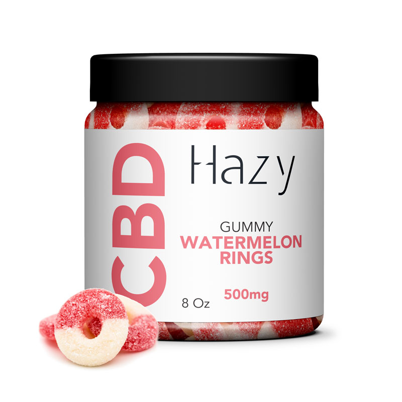 Watermelon rings jar 60 pieces 500mg CBD